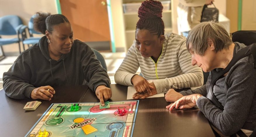 playing a board game