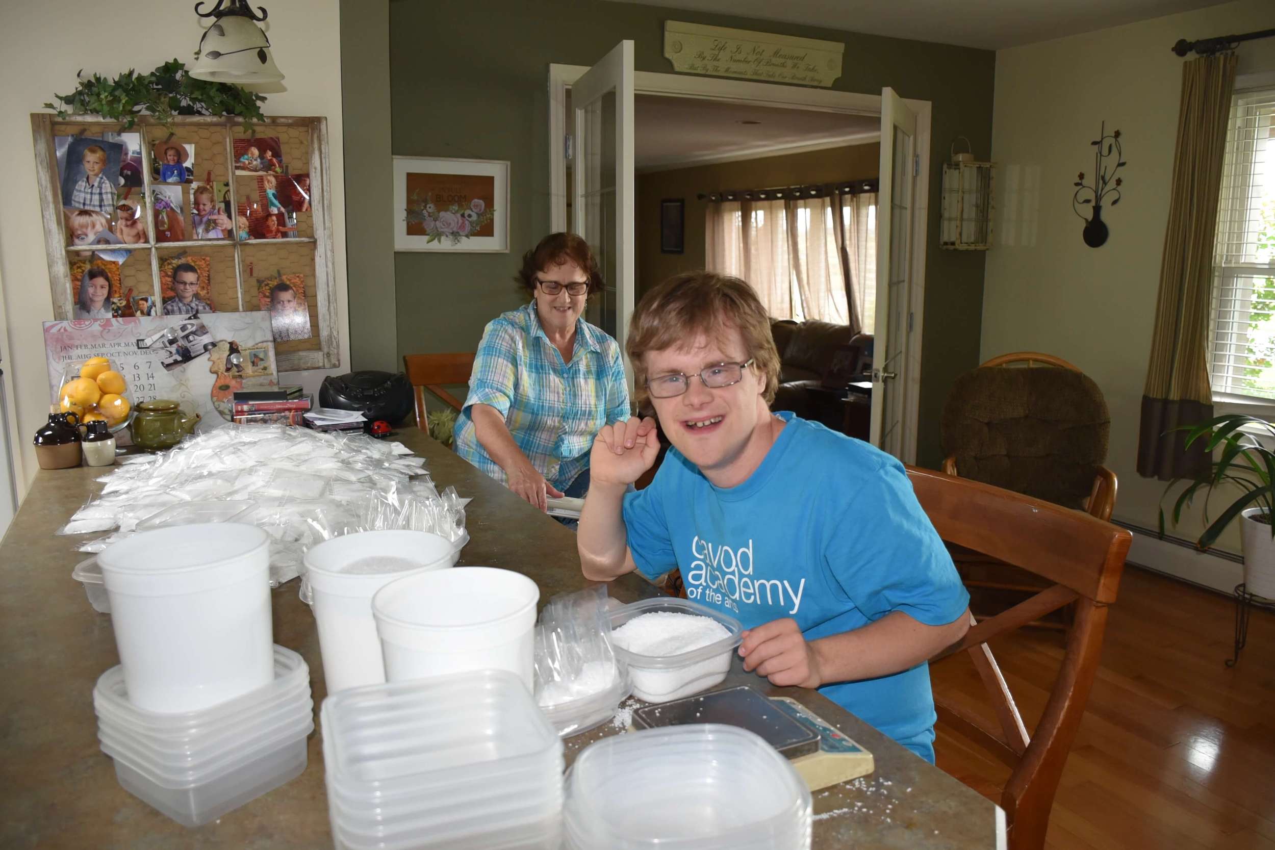 Josh and Vera working