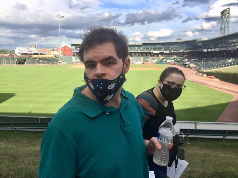 Chuck at baseball game