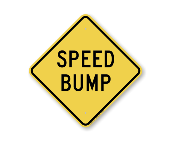 speed bump sign