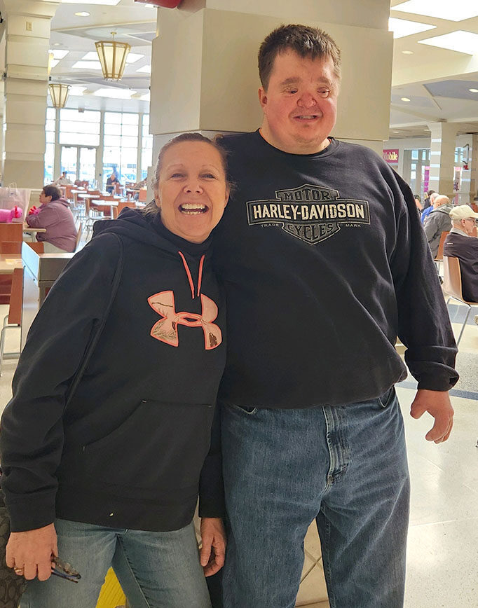 Logan and Sheri in Food Court at Capital City Mall