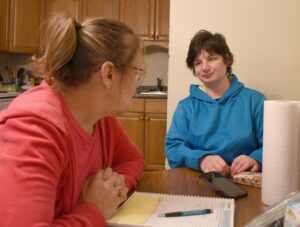 Emily and Sheri prepping
